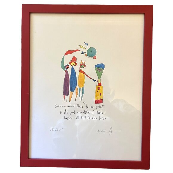 Brian Andreas Framed Art Print "All Hell" 2002 - Picture 1 of 5